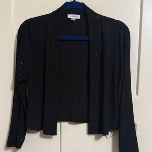 NWT Calvin Klein Black Shimmer Cardigan